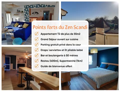 Large 55 m2 two-room apartment with independent entrance - Free parking