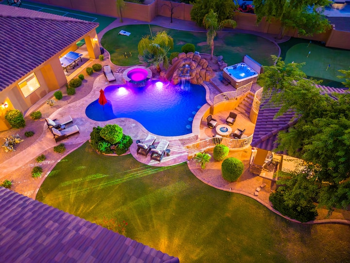 Million $ Desert Dream + Waterslide + Pickleball Court + Golf