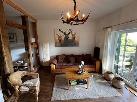 Top Airbnb: Historic half-timbered house Apartment with fireplace & terrace in Braunlage
