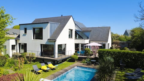Near Ria d'Etel, Large 5* Villa with swimming pool