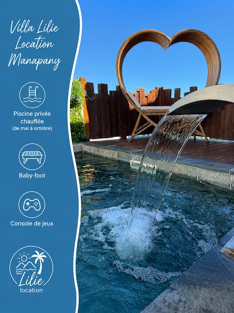 Lilie Location Manapany 4* heated pool with view