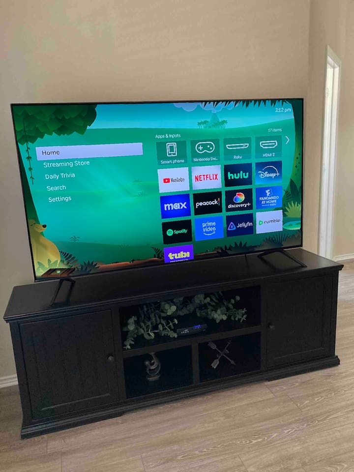 65" Smart TV me Netflix, Amazon Prime video, YouTube, Hulu e të tjera 