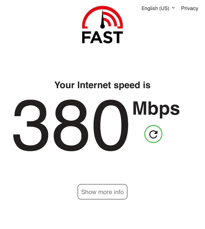 מהירות אינטרנט להזרמה/עבודה