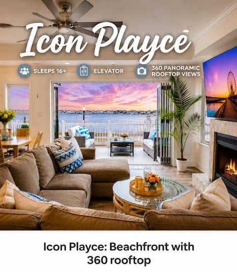 Icon Playce: Beachfront with 360 rooftop