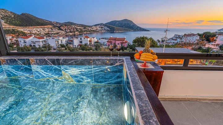 Suite Manzara 2 Kalkan Merkez'de Deniz Manzaralı - Kalkan