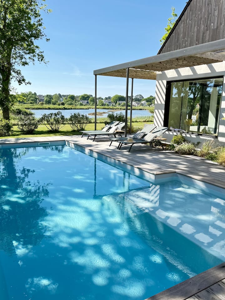 Maison D'architecte Avec Piscine, Plage à Pieds - Bretagna