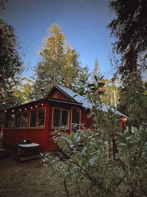 Midcentury log cabin on the Sturgeon River