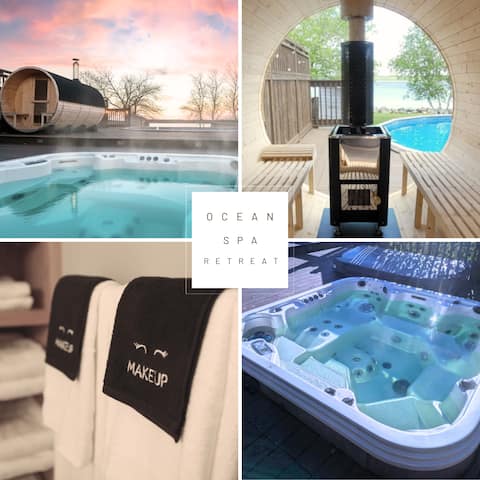 Ocean Spa & Play Retreat- Sauna HotTub Beach Pool!