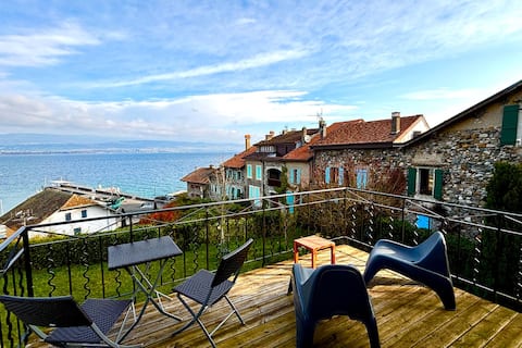 "Lake" studio terrace lake view · private parking