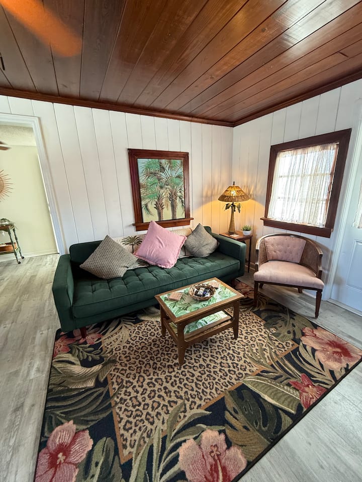 Relax in the Palm Tree Loft living space!