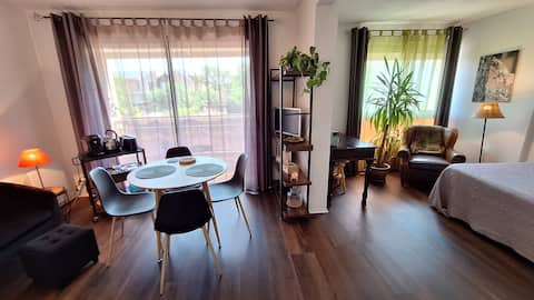Airbnb performant: T1 bis, close to the city center, clinic & Marie Curie à Tarbes