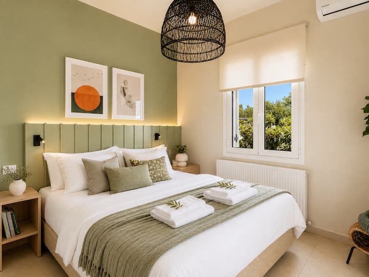 Villa 2 - Ground Floor - Bedroom 5 - Comfortable queen-size bed