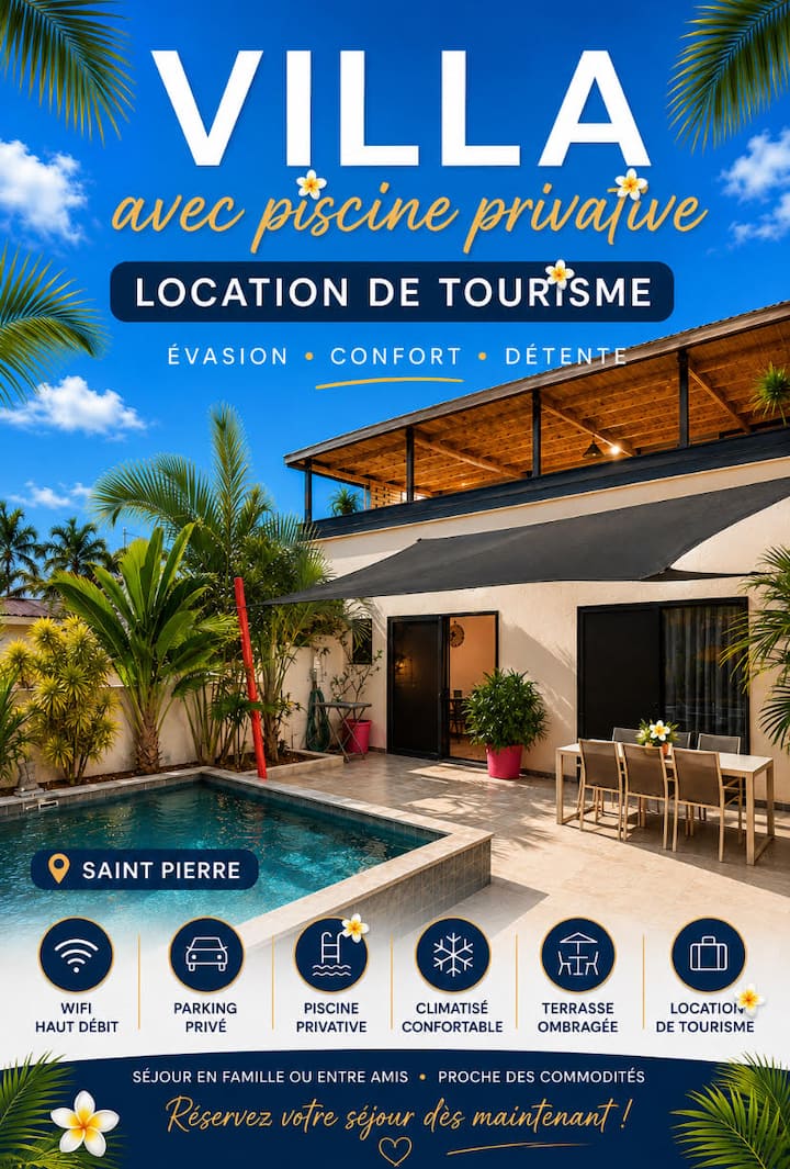 Villa "Bois De Couleur" Piscine Chauffée - Réunion