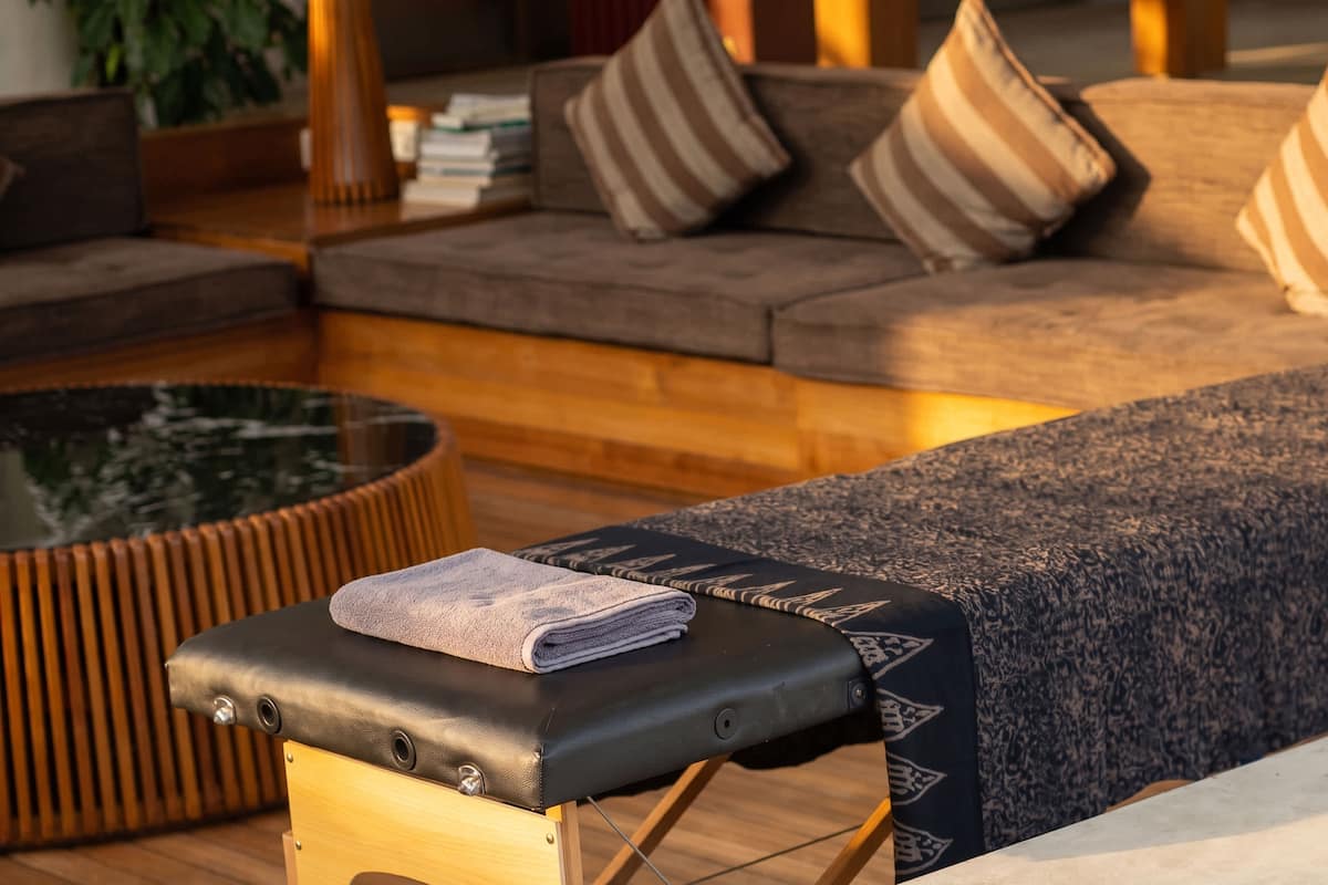 In-villa massage and spa service setup
