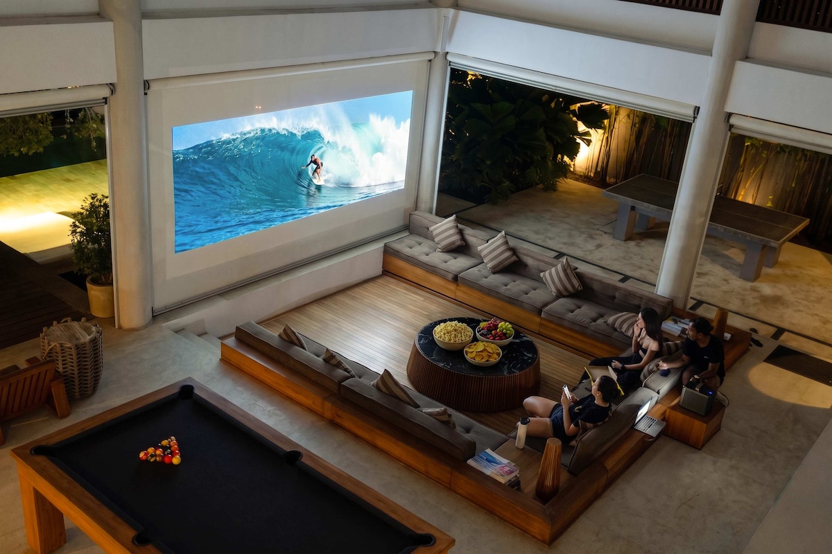 Address Bali Villa outdoor cinema and sunken lounge