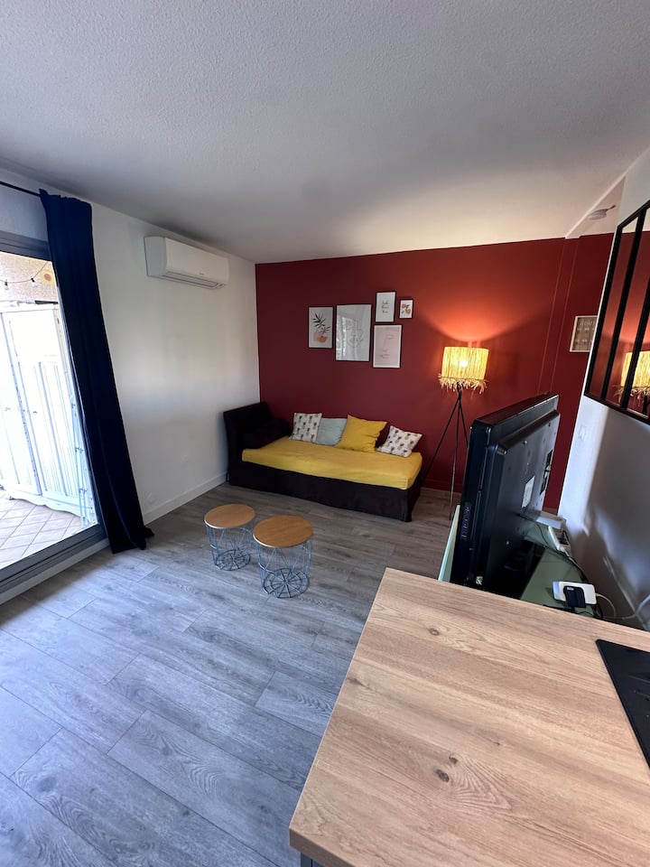 2 Pièces Rez De Jardin 🪴 
Résidence Avec Piscine - Juan-les-Pins