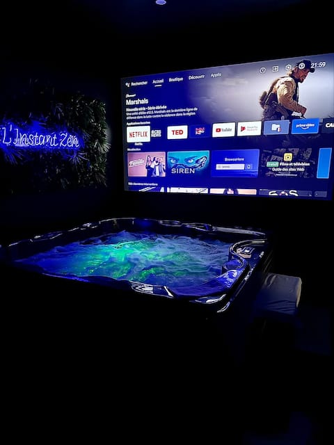 Private accommodation:
 jacuzzi, sauna, double shower