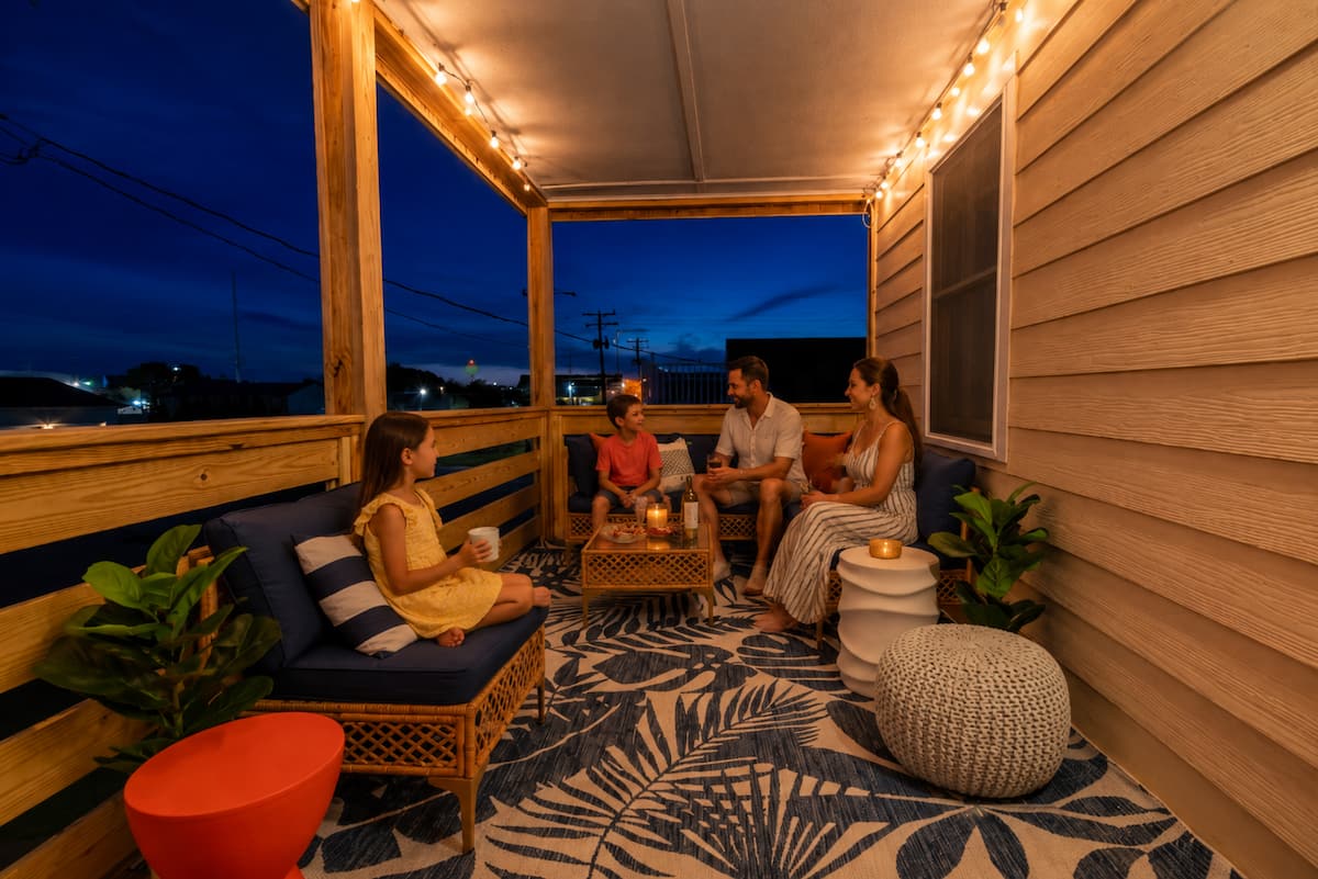 Sunset from the rooftop deck