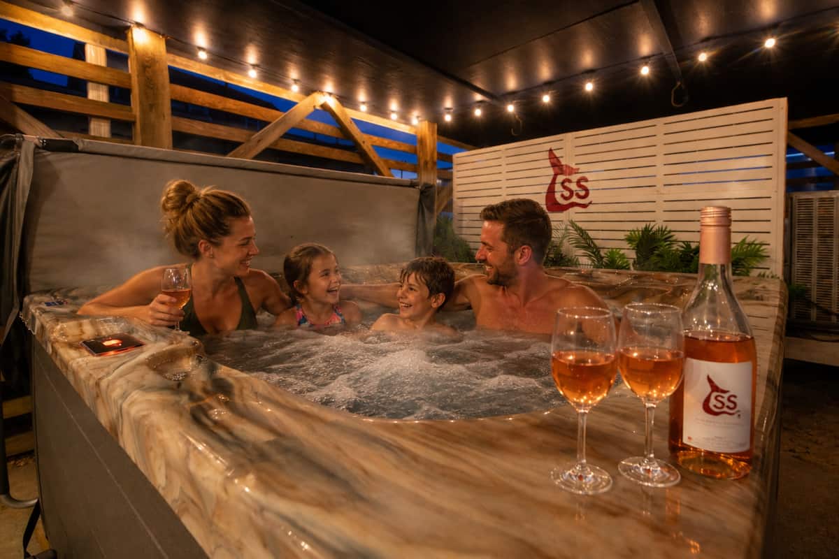 Private hot tub