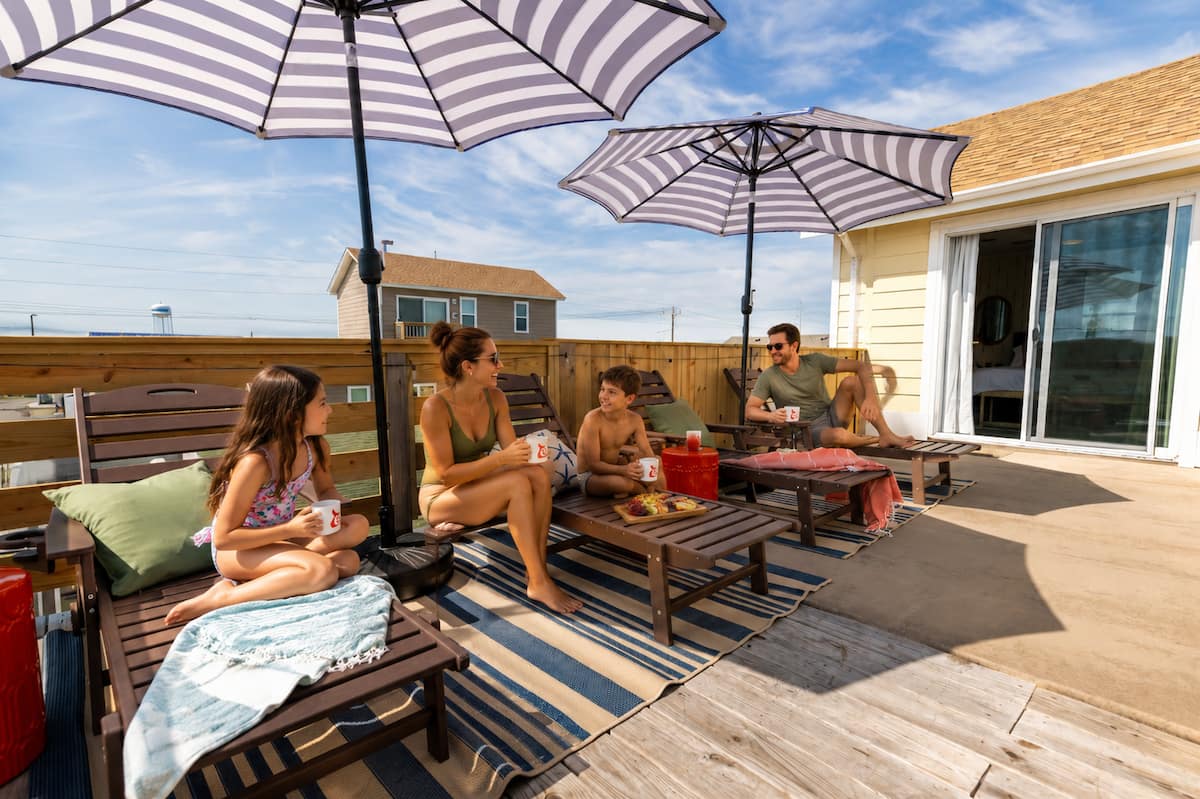 Rooftop lounge chairs