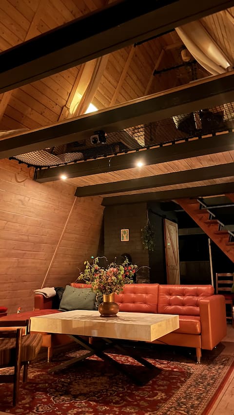 Successful Airbnb property: Modern & cozy A-frame house with spectacular view! in Gmina Stężyca