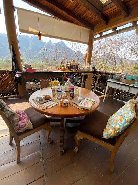 Popular Airbnb listing: The best view, Casa Quetzálcoatl, Plaza Amatlán in Tepoztlán
