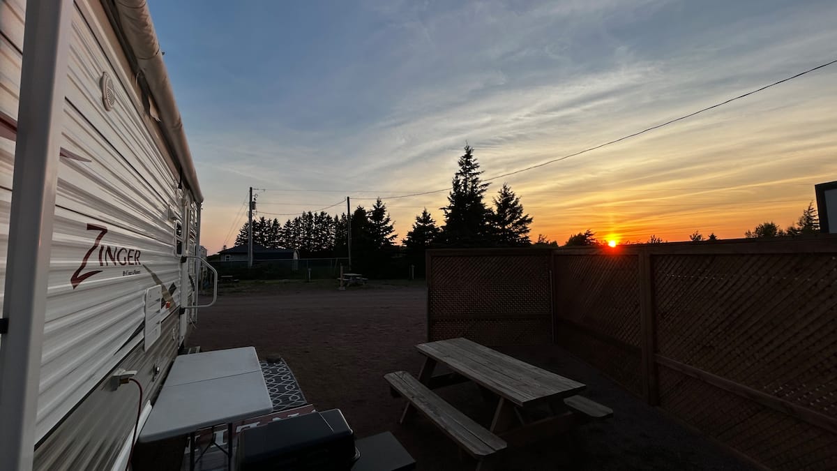 Sunset from your picnic table beside the camper