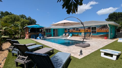 Private Florida Oasis New Pool Tiki Bar