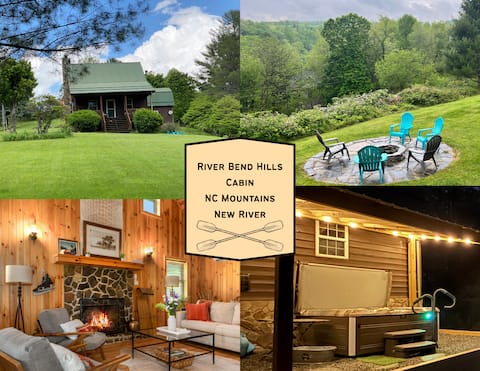 NC Mtn Pet Friendly Cabin with Hot Tub and Views