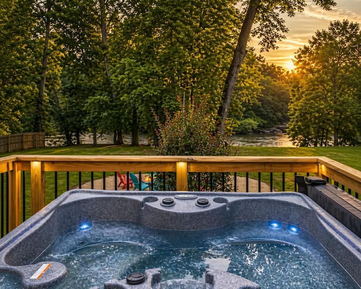 Waterfront Modern Design Hottub Gameroom Kayaks - Shenandoah, VA