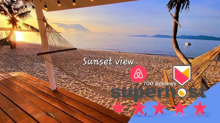 -20% OFF! Private BEACH FRONT Villa & sunset view