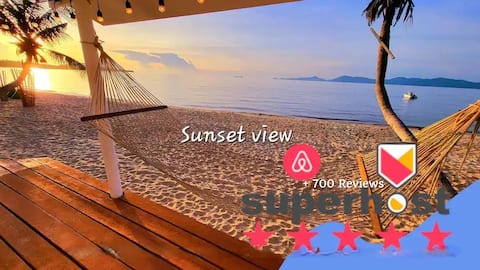 -20% OFF! Private BEACH FRONT Villa & sunset view