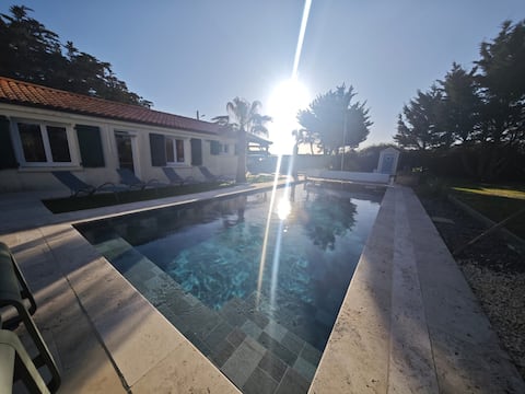 Villa with pool "Sea view" beach access 300 m in summer
