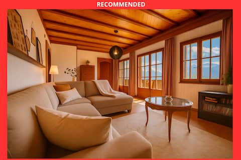 Alpine chalet with sauna and view of the Diableret