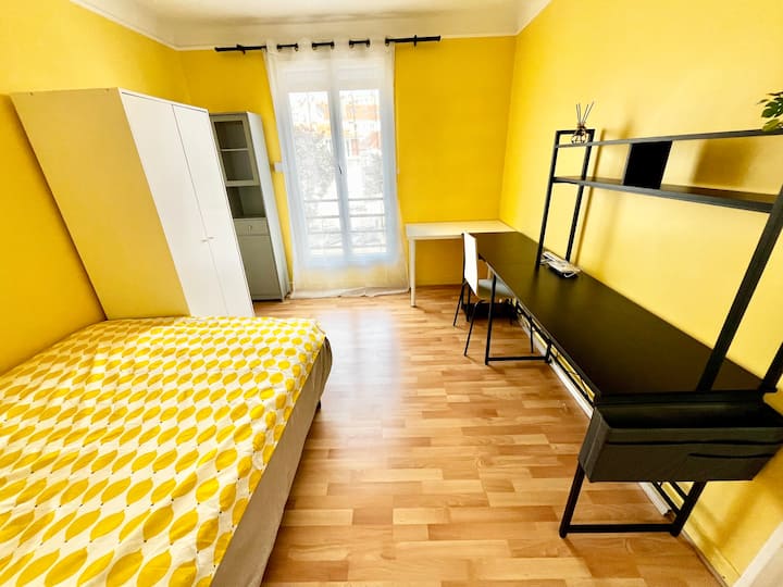 Chambre Privée Charmante - Métro Direct Paris - Créteil