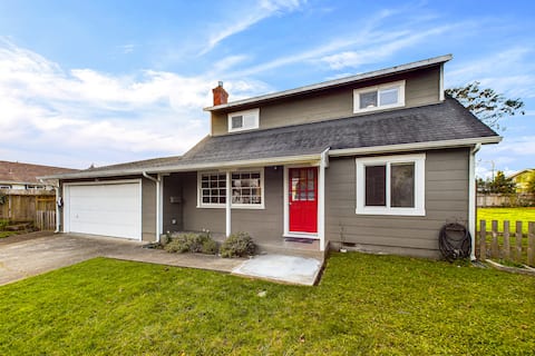 Quiet home with EV charging.