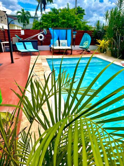 Tropical beauty w/pool-near beach-Placita-San Juan