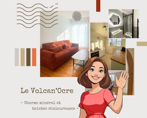 Volcan’Ocre-4 pers-Parking privé-Check in 24/24