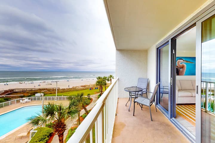 1br Oceanfront 4th-floor | Balcony | Pool - Orange Beach, AL