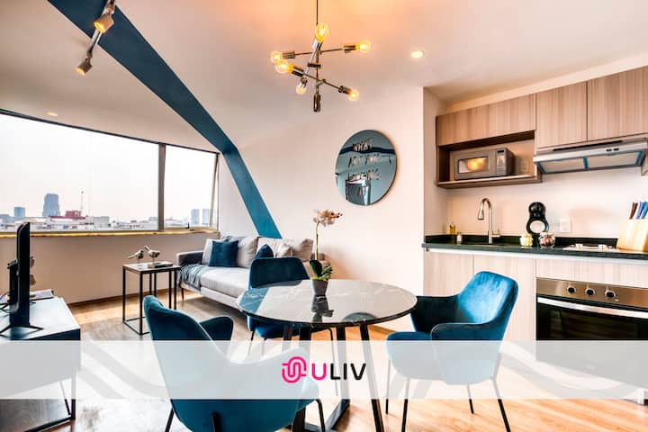 Lovely Apt | Fire Pit & Zen Rooftops+gym+b/center - Ciudad de México
