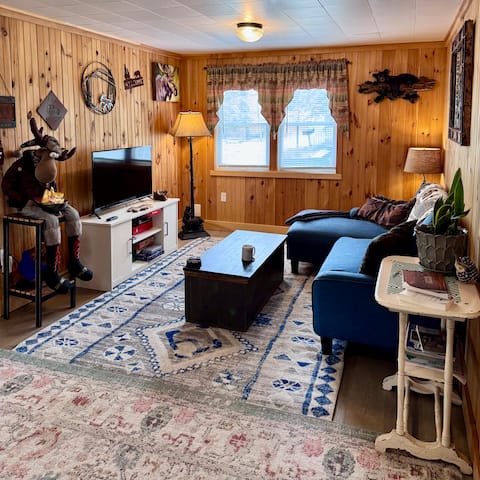 Walk to town and trails! Your moose destination!