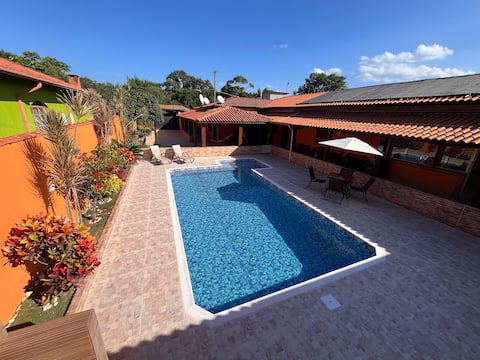 Farmhouse with Pool, Barbecue, Wood-burning Stove...