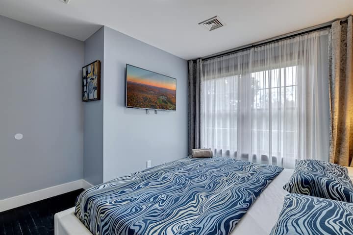 "Stylish and comfortable bedroom”
