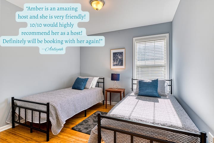 เตียงเดี่ยว 2 เตียงในห้องนอน #2