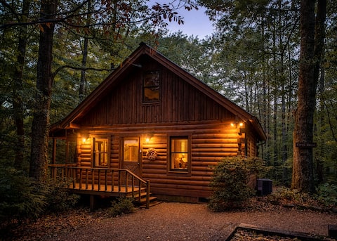 Creek Crest perfect log cabin Ocoee riverside lot