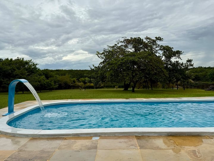 Ranch with pool near Lagoinha Beach