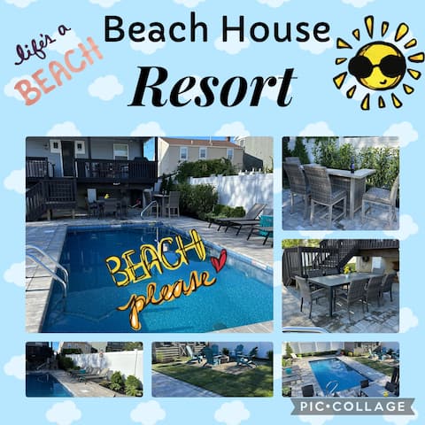2 blocks to Beach /POOL fire-pit, linen sleeps 12