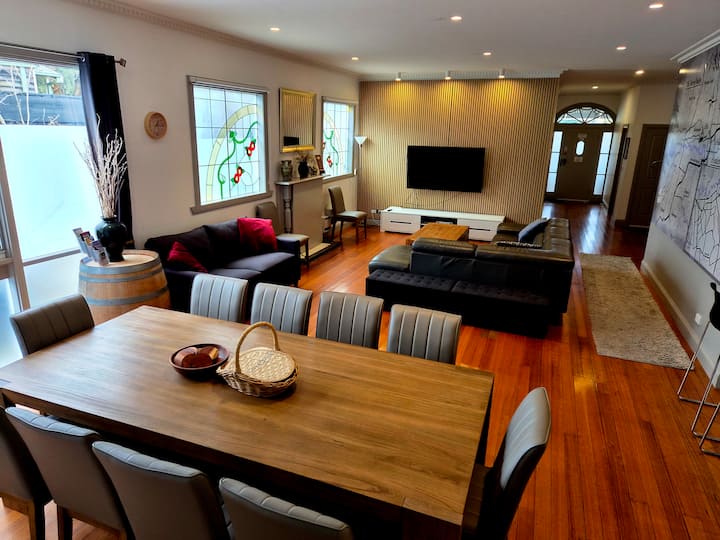 A light-filled living space designed for relaxing, socializing, and feeling right at home