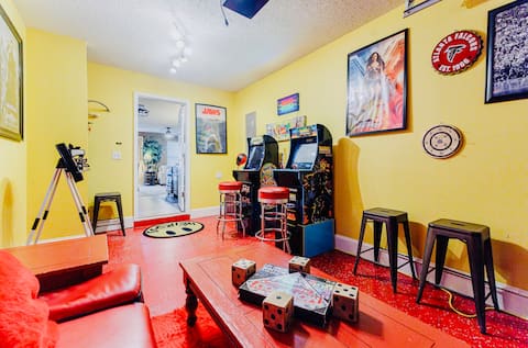 The Dugout! Game Room & outdoor smoking area