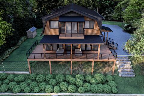 Stunning mountain top panoramic view getaway cabin